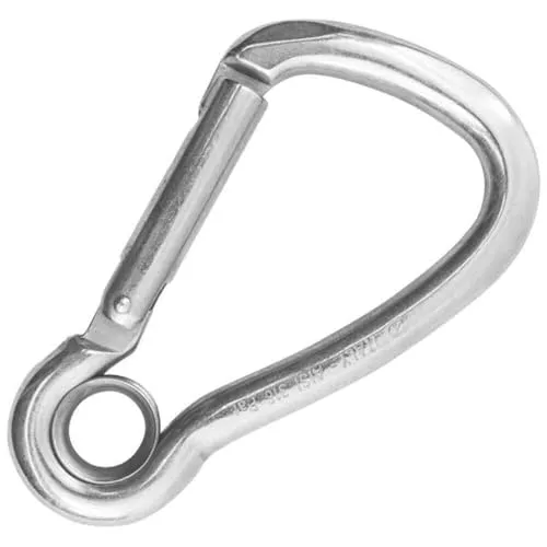Kong Harness Eye INOX Asymmetrischer Karabiner, poliert, 60 mm