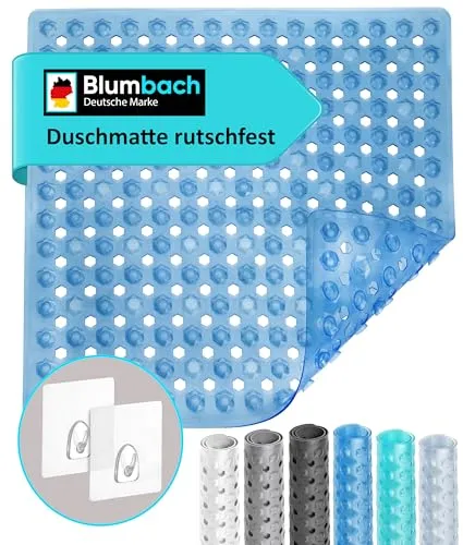 Blumbach® Duschmatte rutschfest 53x53cm in blau von BLUMBACH