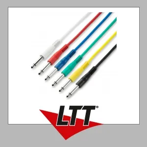 Adam Hall Cables 3 STAR IPP 0015 SET - 6er Set Patchkabel 6,3 mm Klinke mono 0,15 m