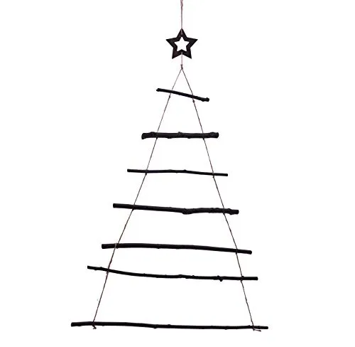 Spetebo Wand Deko Holzbaum für Zierschmuck - 120x80 cm - Holz Weihnachtsdeko Hängedeko zum individuellen Dekorieren