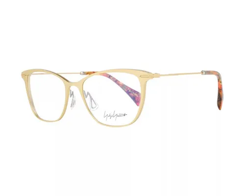 Yohji Yamamoto YY3030 Damen Brille - Goldene Vollrandfassung - Brillenfassungen für Damen, stilvolle runde Vollrandbrille aus hochwertigem Metall, Made in Japan, ideal für modebewusste Trägerinnen.