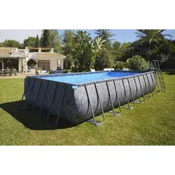 Bestway Winterfest Frame Pool APX365 Komplett-Set in grau von Bestway