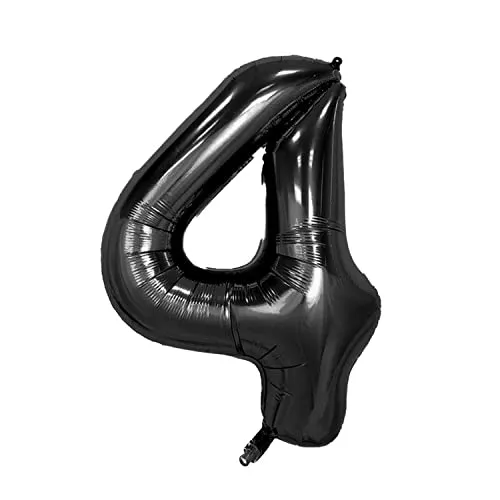 XXL Folienballon Zahl 100 cm in Schwarz