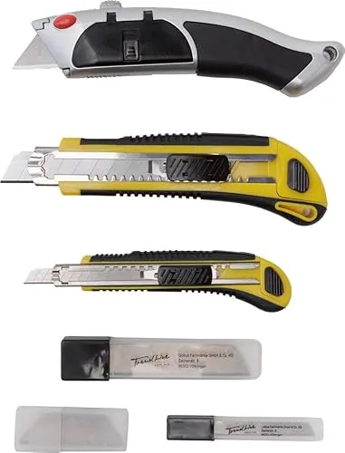 TrendLine Messer-Set Allzweckmesser Trapezklingenmesser Trapez-Ersatzklingen