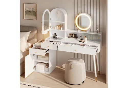 okwish Schminktisch mit USB und Type-C-Anschluss