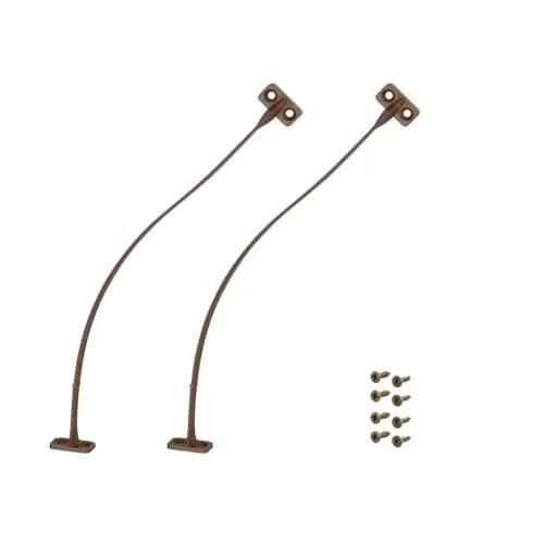 Hafele America Öffnungsbegrenzer für Möbeltüren - Klappenhalter Kunststoff Braun 2er-Set - Geräuschlose Schranktür Gasdruckfeder - Möbelbeschlag Stabil & Einfach Montierbar