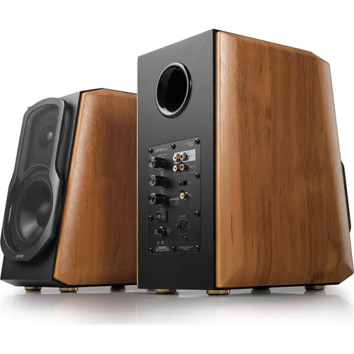 Edifier S1000MKII - Kabellose HiFi Lautsprecher - HiFi Lautsprecher, kabellos mit Bluetooth, 60 Watt Leistung für beeindruckenden Sound und stilvolles Holzdesign.