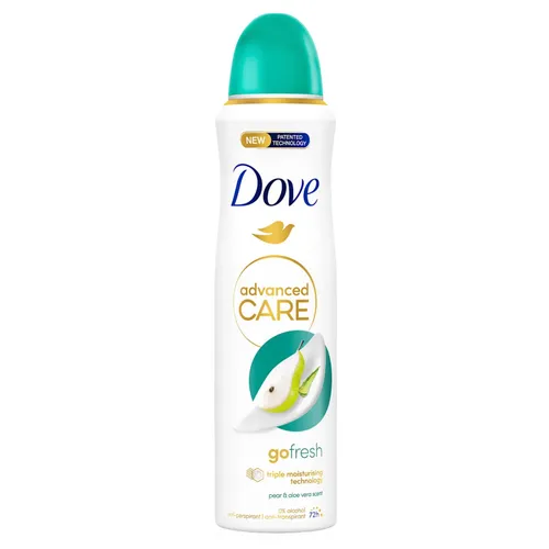 Dove Deospray Go Fresh Pear & Aloe [250 ml] - Deo Spray für frischen Duft, mit pflegender Aloe Vera und Birne, ideal für langanhaltenden Schutz und ein angenehmes Hautgefühl.