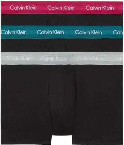 Calvin Klein Herren 3er Pack Boxershorts Low Rise Trunks Unterwäsche, Schwarz (B- Gry Htr, Chesapeake Bay, Jwl Wbs), S