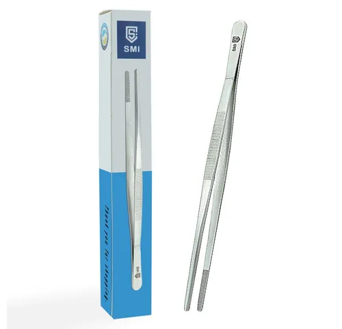 SMI Kochpinzette 1 tlg Küchenpinzette 26 cm Grillpinzette Grillzange Kochpinzette, rutschfester Griff