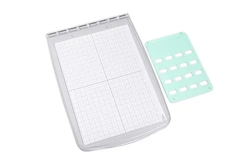 Sizzix Zubehör Schablonen- und Stempelwerkzeug | 664896 - Zeichen- & Typografiezubehör, das Stempeln und Schablonieren einfacher macht mit rutschfester Schaumstoffbasis und durchsichtiger Stempelplatte für präzise Ergebnisse.