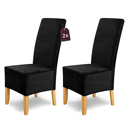 Scheffler Home VelvetFit Puma Stuhlhusse in schwarz von sh SCHEFFLER-HOME LIVE HOMESTYLE