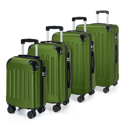 yonsly Kofferset Reisekoffer Trolley Hartschalenkoffer 4-teilig - Vielseitiges 4-teiliges Kofferset für jede Reise. Mit Größen S, M, L und XL, 360° Lenkrollen und sicherem Zahlenschloss. Ideal für Kurztrips und längere Reisen.