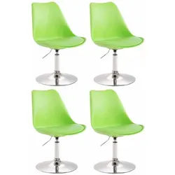 CLP 4er Set Esszimmerstühle Maverick in grün von CLP