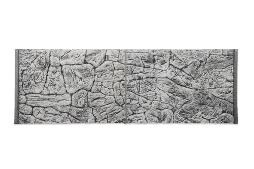 Graue Aquarium 3 D Rückwand Aquariumrückwand Flach 200x50cm