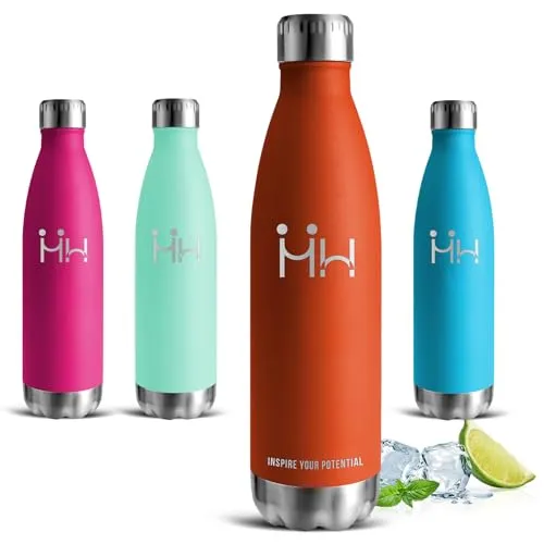 Trinkflasche Edelstahl, Trinkflasche 750ml, BPA-Freie, Isolierflasche Doppelwandig, Wasserflasche Auslaufsicher, mit Schraubverschluss, Wasserflasche Sport, für Schule, Wandern, Camping