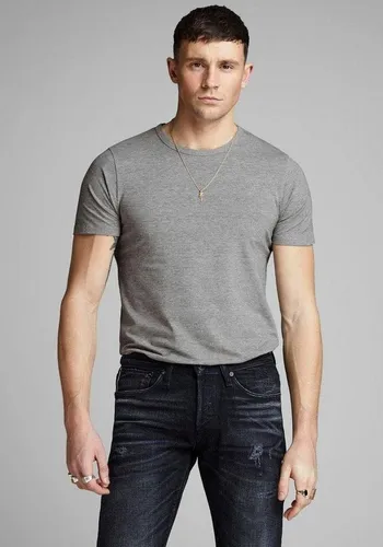 Jack & Jones T-Shirt JJEBASIC mit schmaler Passform für jeden Tag unifarben, modisch, schmal, Baumwollmischung, Rundhals