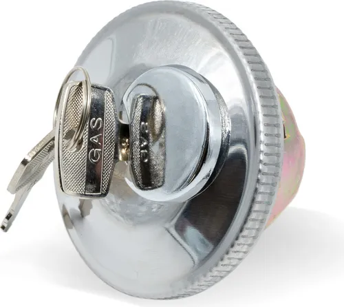 Supertec Tankdeckel + Schloß 40mm, chrom kompatibel mit Zündapp Kreidler Yamaha FS1 Hercules Prima M 2 3 4 5 S Mofa Moped Puch