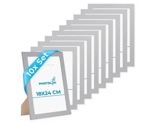 PHOTOLINI Bilderrahmen 10er Set, Big Pack, breite Rahmen, extra Zubehör, (10er Set), im modernen Stil für Ihre stilvolle Wanddekoration