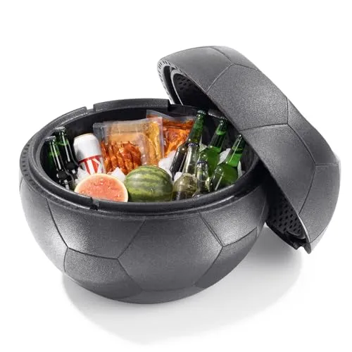 Lumaland EM 2024 Fußball-Sitz-Kühlbox 41 L - Kühlboxen mit Sitzfunktion für Fußballfans – hält 41 Liter Getränke kühl und hat eine Tragkraft von bis zu 130 kg. Ideal für Public Viewing oder gemütliche Abende!