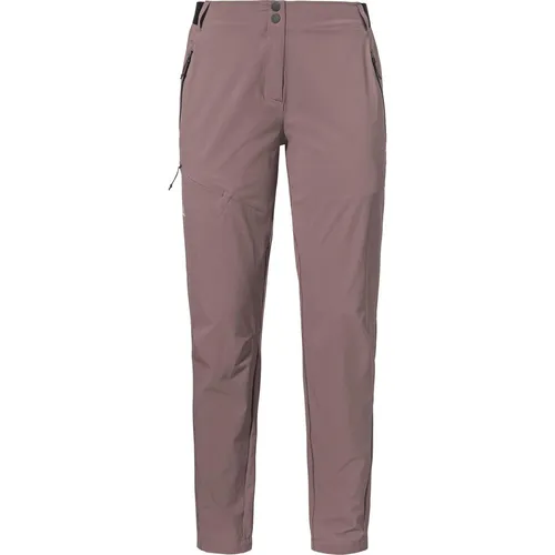 Schöffel Pants Style Blaustein Women lila (3905) 42 - Wanderhose für Damen aus 4-Wege-Stretch Nylon, bietet hohe Bewegungsfreiheit und beste Feuchtigkeitsregulierung. Umweltfreundlich aus recyceltem Material, ideal für aktive Outdoor-Abenteuer.