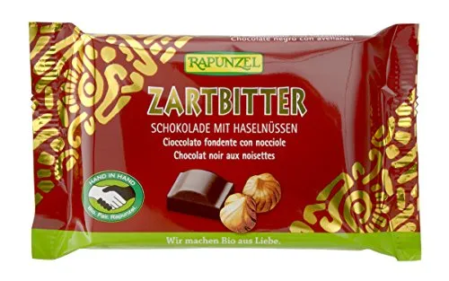 Zartbitter Schokolade 60% Kakao mit Haselnuss HI 1 x 100 g von Rapunzel