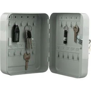Alco Schlüsselkasten 890, mit Zylinderschloss, 16 x 20 x 8 cm, mit 20 Haken