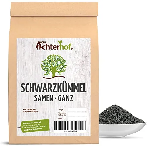 Schwarzkümmel Samen ganz 250g | pfeffrig, rauchiger Geschmack mit kernigem Röstaroma | ideal für indische, vegetarische & vegane Küche | vom Achterhof
