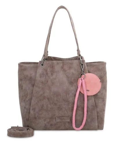 Fritzi aus Preussen Damen Fritzi42N Vintage Old Wood Shopper - Damen-Henkeltaschen mit abnehmbarem Anhänger und zusätzlichem Longstrap für vielseitige Tragemöglichkeiten.