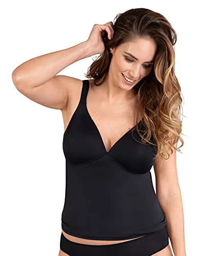 Naturana Damen 3166 BH, Schwarz (75D) - Bügelfreier, gepolsterter BH für optimalen Tragekomfort, ideal für jeden Tag.