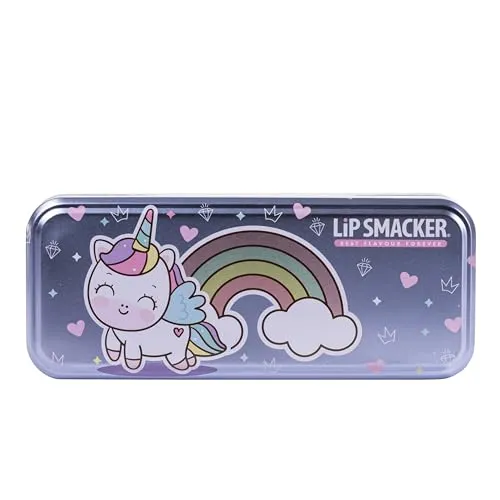 Lip Smacker Color Tin, Kinderset mit Lipgloss und Gesichtscreme in Verschiedenen Geschmacksrichtungen und Farbtönen, All-in-One Geschenkset für den Perfekten Look