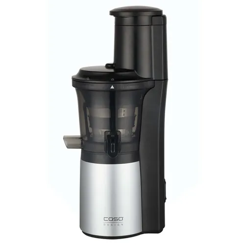 CASO Entsafter Slowjuicer SJW 300 schwarz - Entsafter der Kategorie Slow Juicer mit 30% höherer Saftausbeute, sanftes Entsaften bei nur 60 U/min für optimale Nährstofferhaltung und ein schlankes Design.