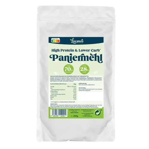 High Protein & Lower Carb Paniermehl von Locawo