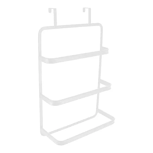 Tendance - Handtuchhalter auf tür 3 metallstangen - Weiss