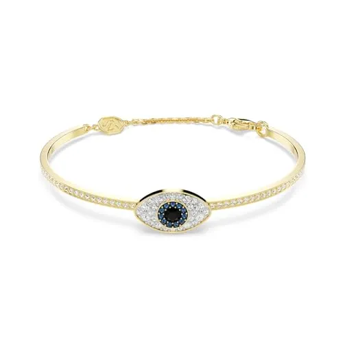 Swarovski Damen-Armreif mit Kristallen - Elegantes Armband aus Metall mit Swarovski-Kristallen in Blau, ideal für besondere Anlässe oder als stilvolles Accessoire für den Alltag.