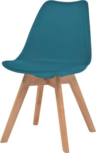 vidaXL Esszimmerstühle 6 Stk. Türkis Kunststoff - Esszimmerstühle im eleganten Design, ergonomisch geformt mit Kunstledersitzpolstern für hohen Komfort. Ideal für Küche oder Esszimmer – robust und einfach zu montieren.