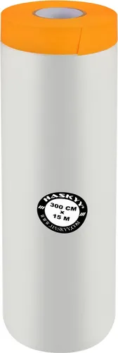 Abdeckfolie Malerfolie Baufolie 300cm x 15m Abdeckband Goldband Masker Tape