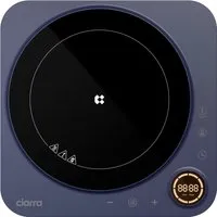 CIARRA Einzel-Induktionskochplatte VM1TIHA-3, Mitternachtsblau 2000W - Induktionskochfeld für energiesparendes Kochen mit Touch-Control, 8 Leistungsstufen und intelligenter Timer-Funktion für effiziente Garzeiten.