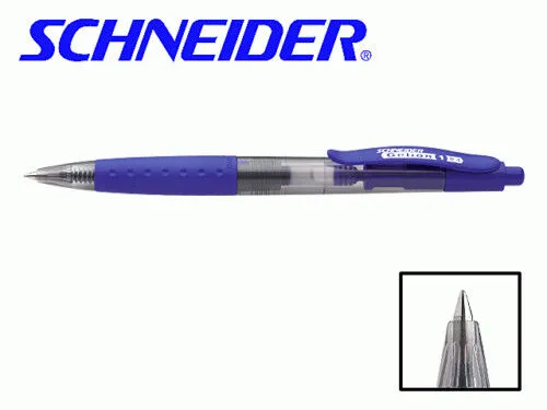 Schneider 101003 Gelion Plus Gelschreiber - 10er Pack blau, ultra schnelltrocknend und nachfüllbar mit gummierter Griffzone für optimalen Halt