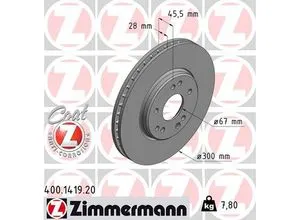 ZIMMERMANN Bremsscheibe 400.1419.20