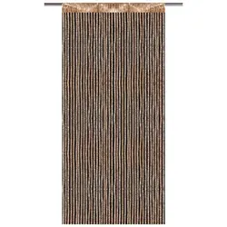 Bestlivings Fadenvorhang Metallic-Streifen gold - gelbgold ca. 90 x 250cm