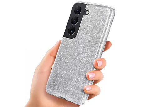 ONEFLOW Handyhülle für Samsung Galaxy S22 Plus Glitzer Hülle Glitter Case Silber 6,55 Zoll, Hülle Glitzernd Dünne Schutzhülle mit Kameraschutz Frauen Glitzerhülle