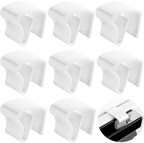 Blinds Klemmhalter,8 Stück Jalousien Klemmhalter Universal Kunststoff Klemmhalter für Aluminium Jalousien,Montage ohne Schrauben und Bohren