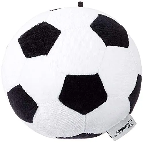 Sterntaler 33010 Ball, Fußball-Design, Alter: Kinder ab 0 Jahren, Schwarz/Weiß, 13 cm