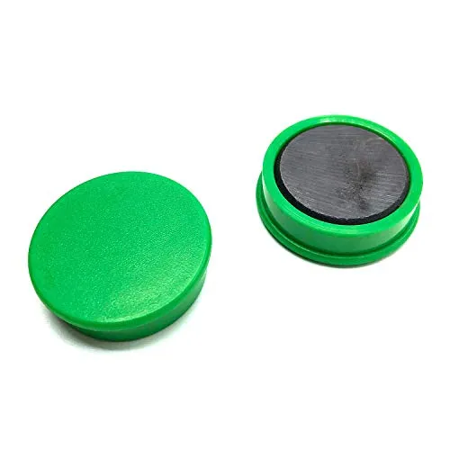 20er Set Rundmagnete I mag137 I grün I Haftmagnete für Magnet-Tafel Whiteboard Pinnwand Kühlschrank-Magnet I rund