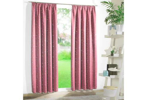 Weckbrodt Vorhang Sarin, blickdicht und thermoisolierend in pink von Weckbrodt
