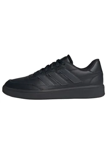 adidas Herren Courtblock Shoes – Core Black/Carbon, Größe 42 2/3 EU - Herren-Sneaker mit robustem Synthetikleder-Obermaterial und Zehenschutz, ideal für Sport und Freizeit.