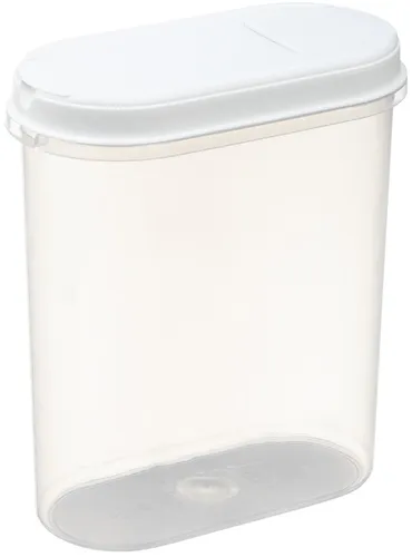 plast team Trockenvorratsdose Margerit 2,4 Liter transparent/weiß