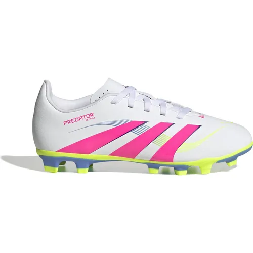 adidas Unisex-Kinder Predator Club FG/MG J Schuhe, FTWWHT/LUCPNK/LUCLEM, 38 2/3 - Fußballschuhe mit schnürbarem Verschluss, ideal für junge Talente auf dem Platz.