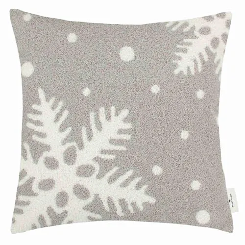 TOM TAILOR HOME Dekokissen Winter Flake in grau von Tom Tailor